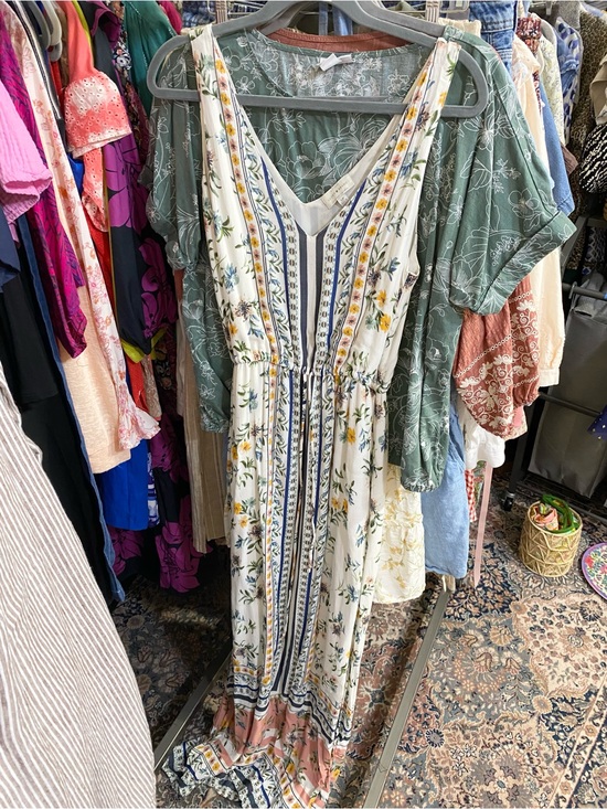 Lucky Brand Dresses & Skirts - Lucky brand floral maxi dress drawstring waist Sz small * cottagecore boho prep